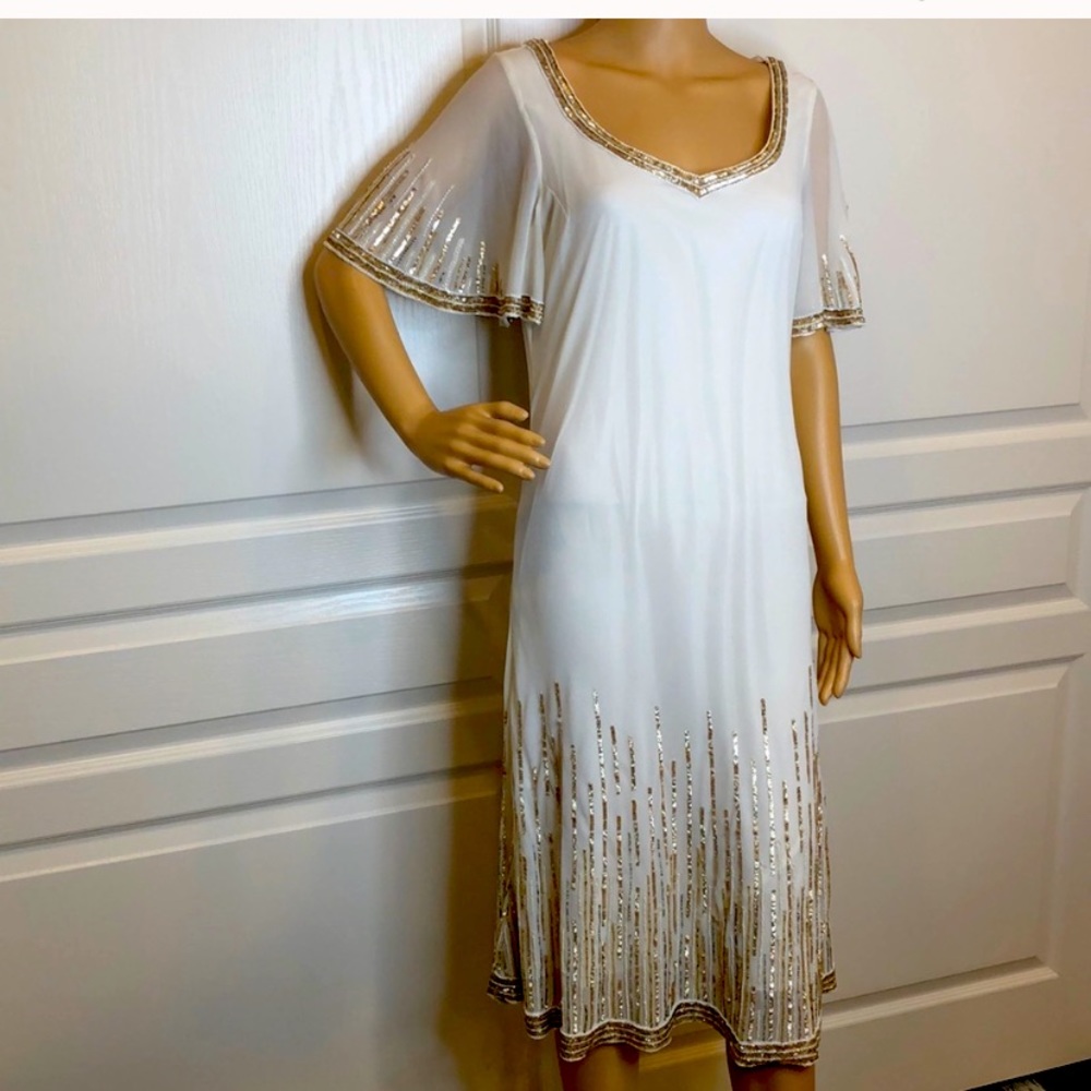 Jkara New York Cream Dress Size 16